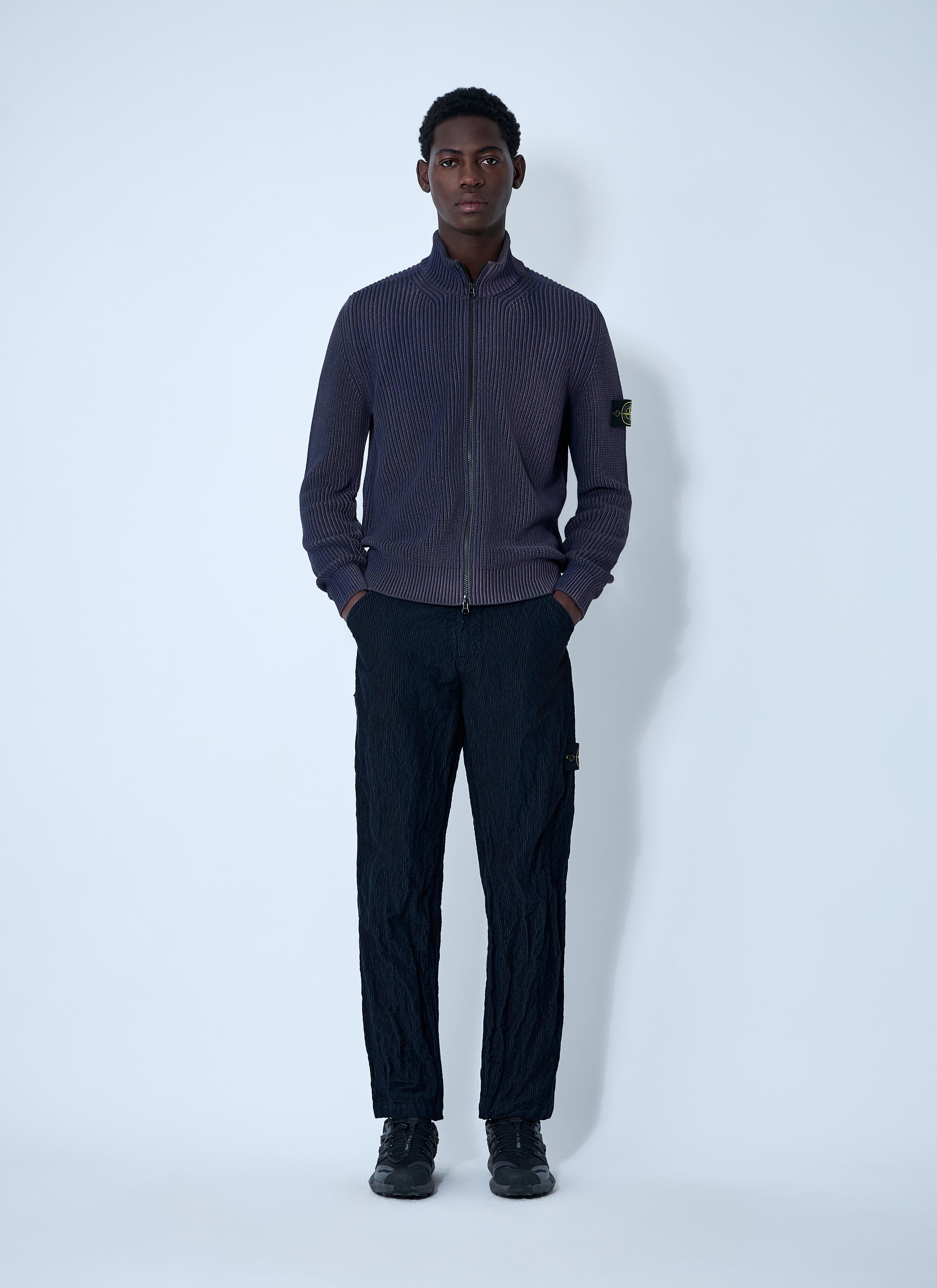 Stone Island Men Zip-Up Rib Cardigan - 2
