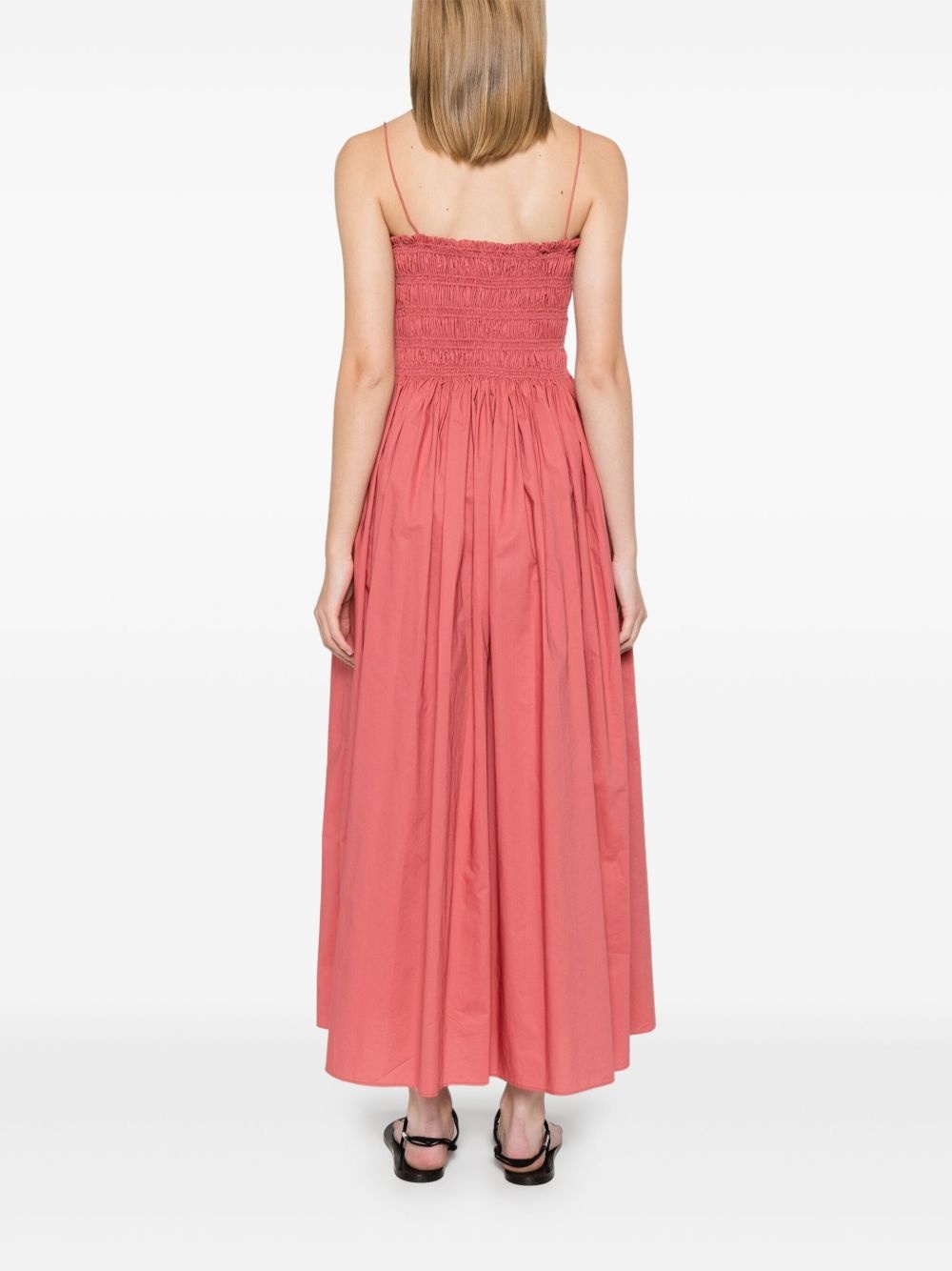 shirred-panel maxi dress - 4