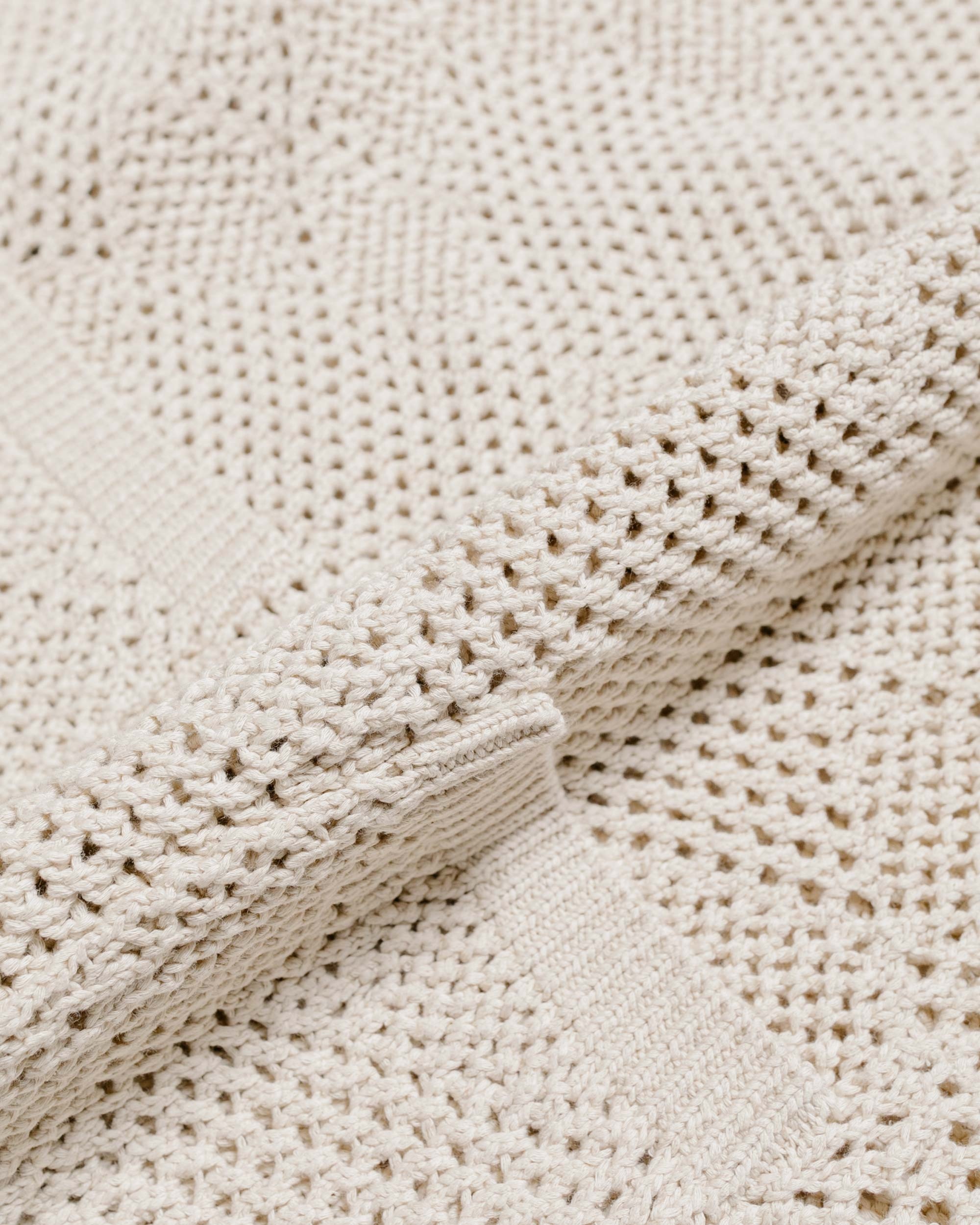 Cardigan Argyle Mesh Beige - 5