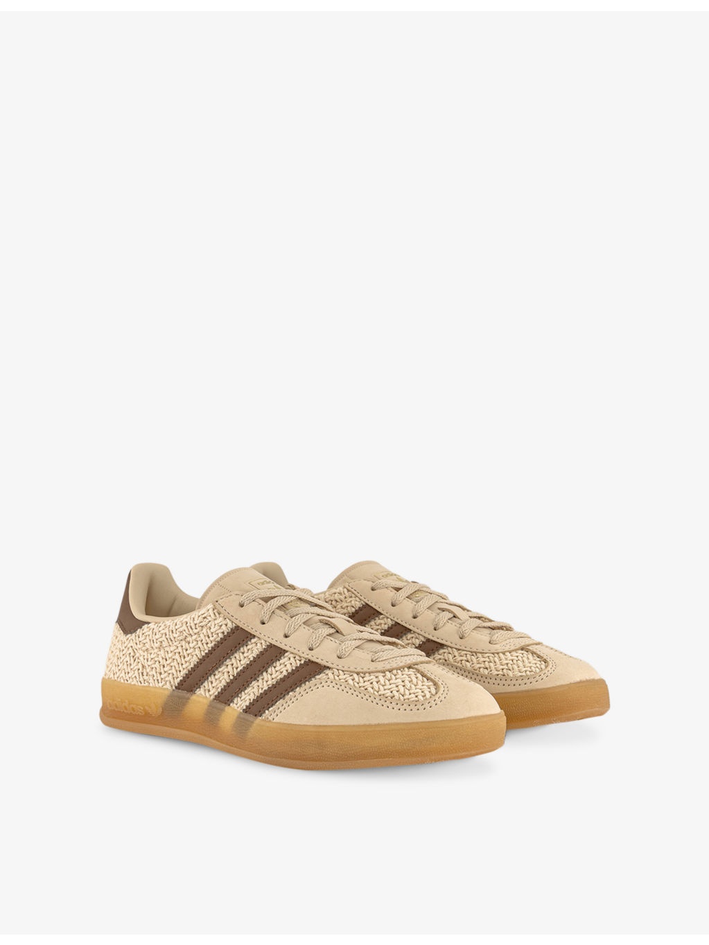 Gazelle Indoor Textured Woven and Leather Low-Top Trainers - 3