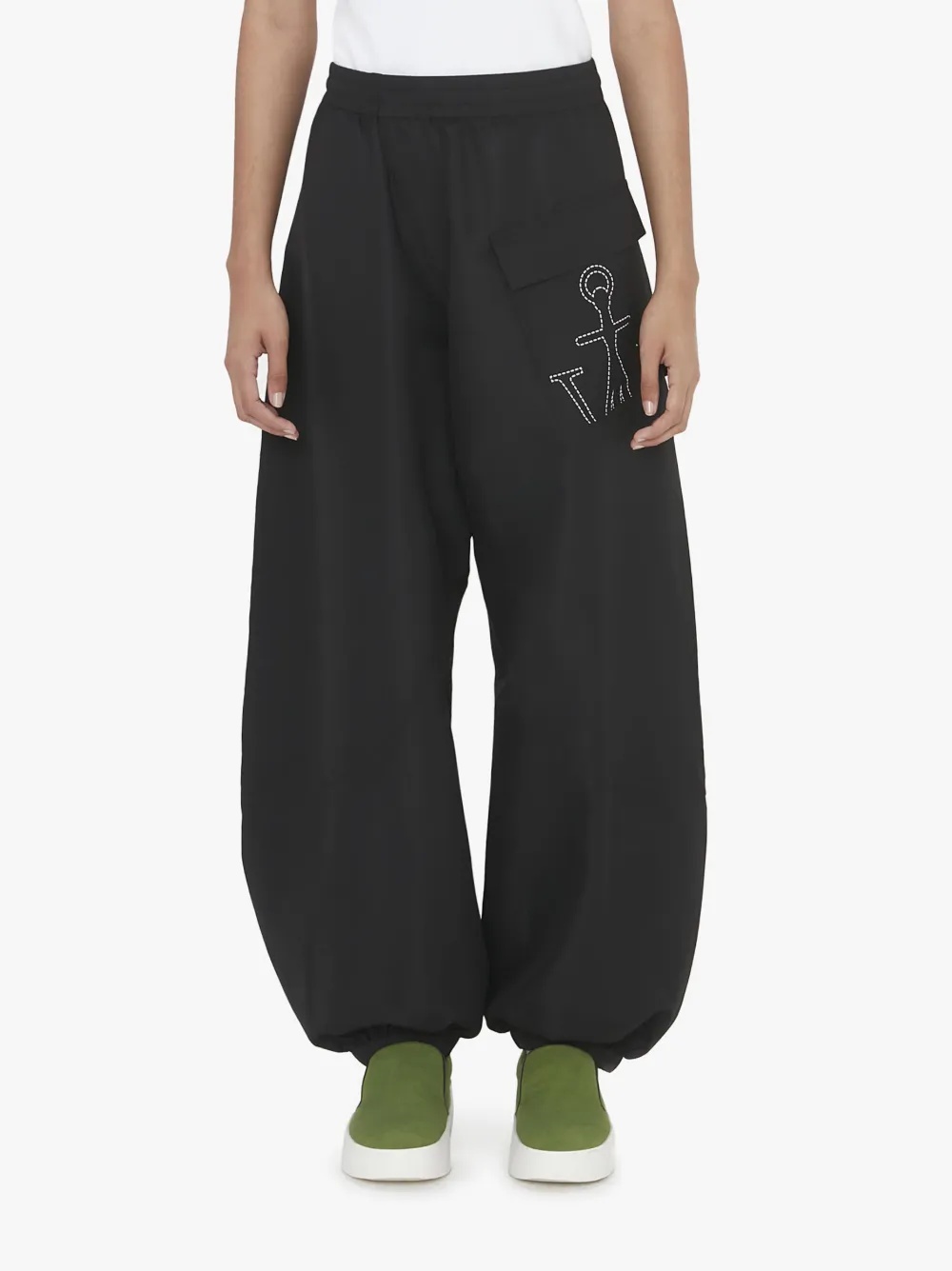 TWISTED JOGGERS WITH ANCHOR LOGO PRINT - 2
