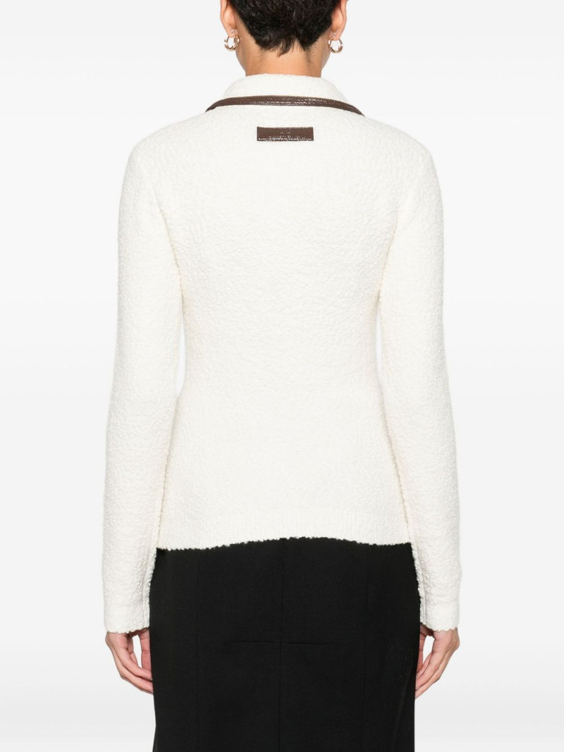 zip-front collar sweater 4