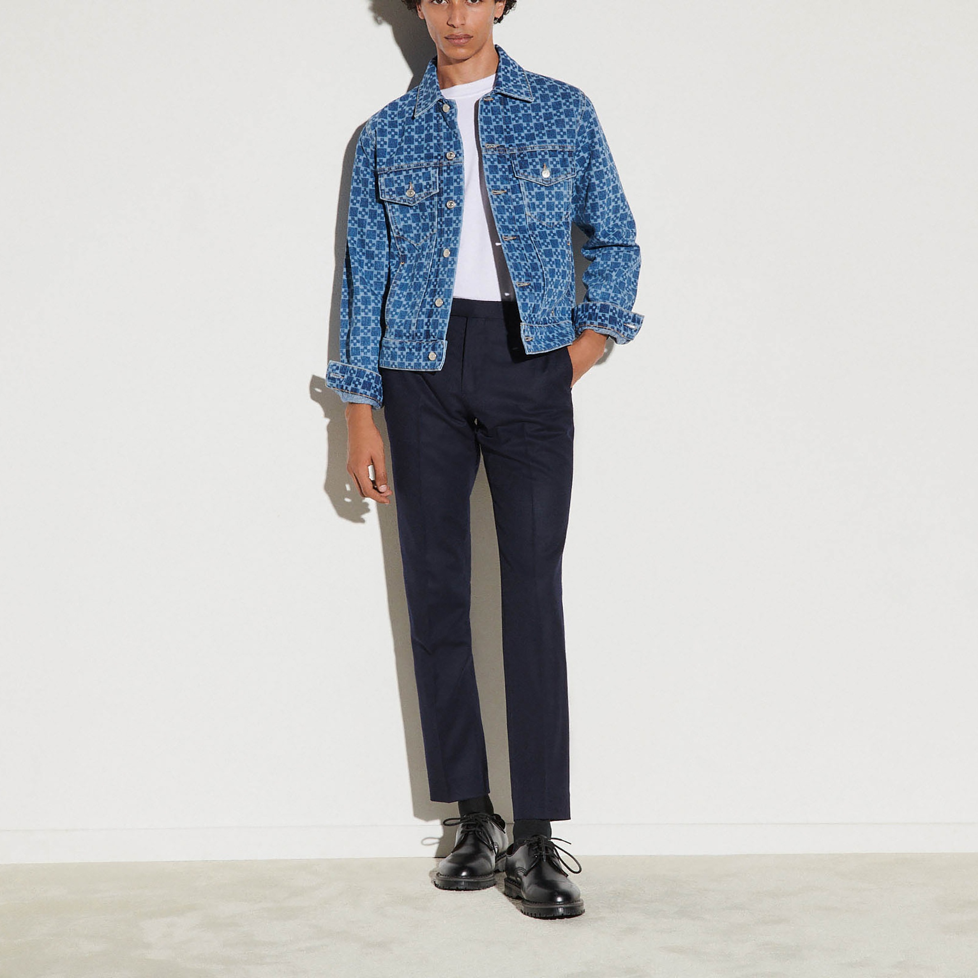 Printed denim jacket - 2