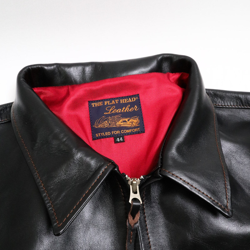 THE FLAT HEAD FN-LJ-HS005 Horsehide Single Rider's Jacket Black outlook