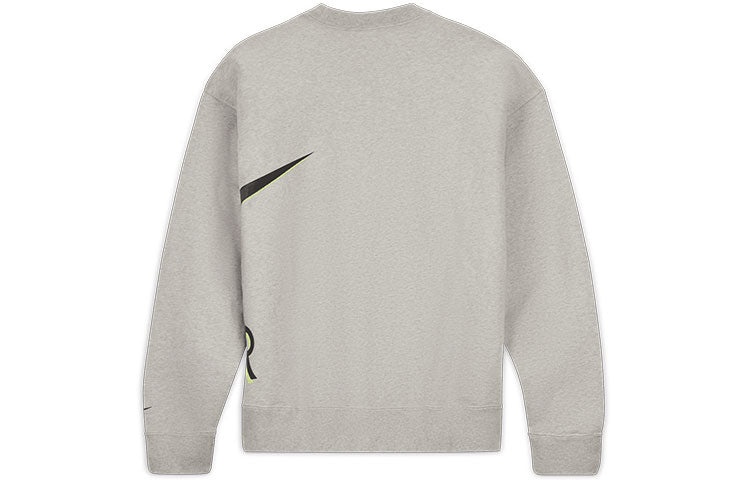 Nike Air x Kim Jones Crossover Logo Printing Fleece Round Neck US Edition Couple Style Gray DD0692-0 - 2