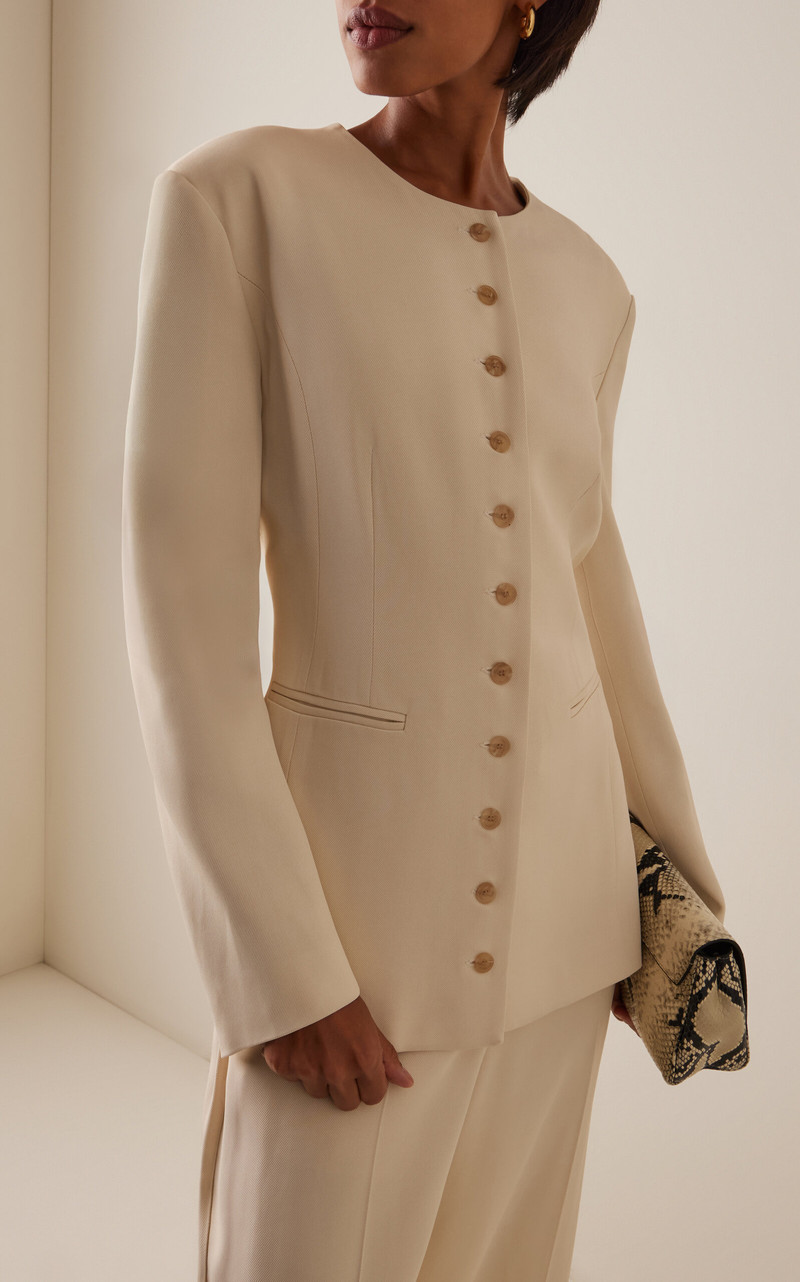 HEIRLOME Catalina Twill Blazer ivory outlook