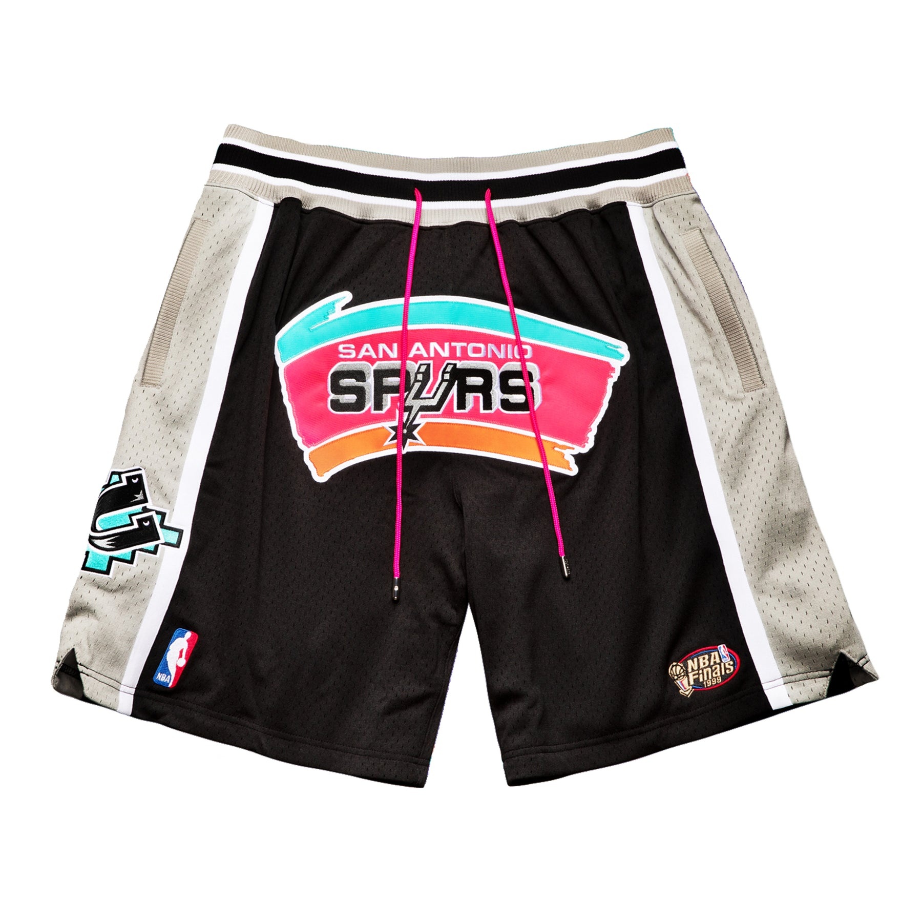 JUST DON 90'S SHORTS-SAN ANTONIO SPURS / BLK/GRY - 1