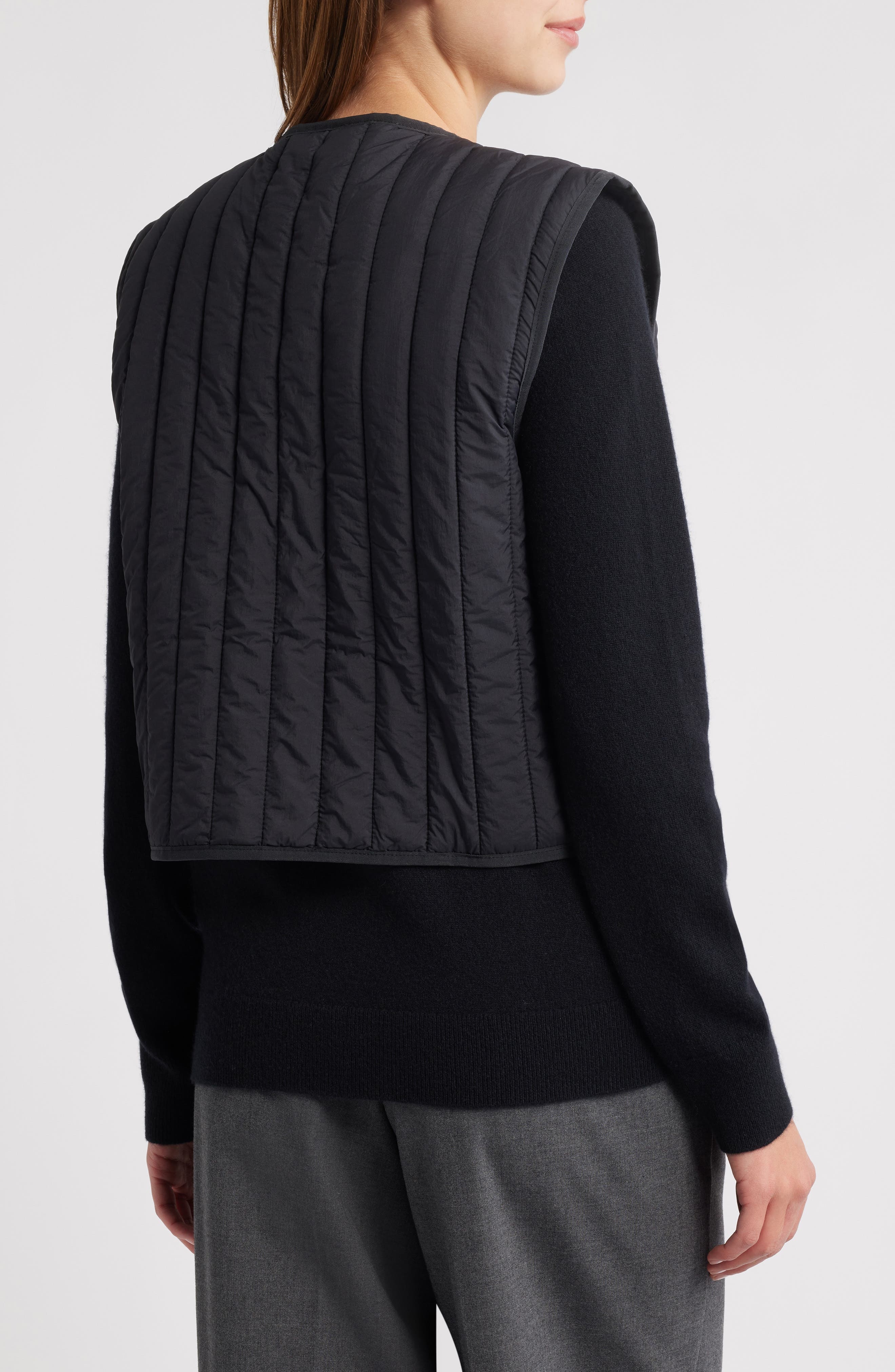 Rains Banja Water Resistant Crop Liner Vest in Navy at Nordstrom - 2