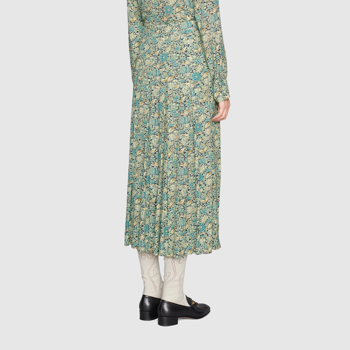 Gucci Liberty floral crêpe skirt - 4