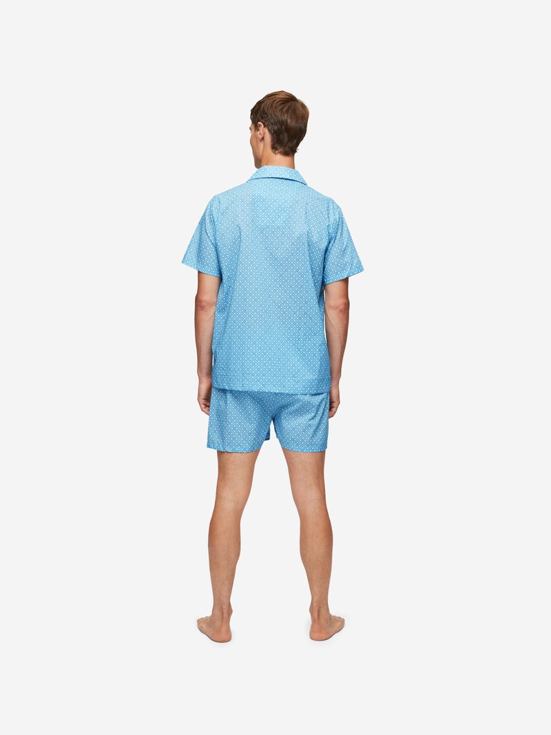 Men's Short Pyjamas Ledbury 56 Cotton Batiste Blue - 4