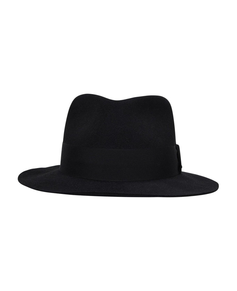 SAINT LAURENT Logo Plaaque Fedora Hat outlook