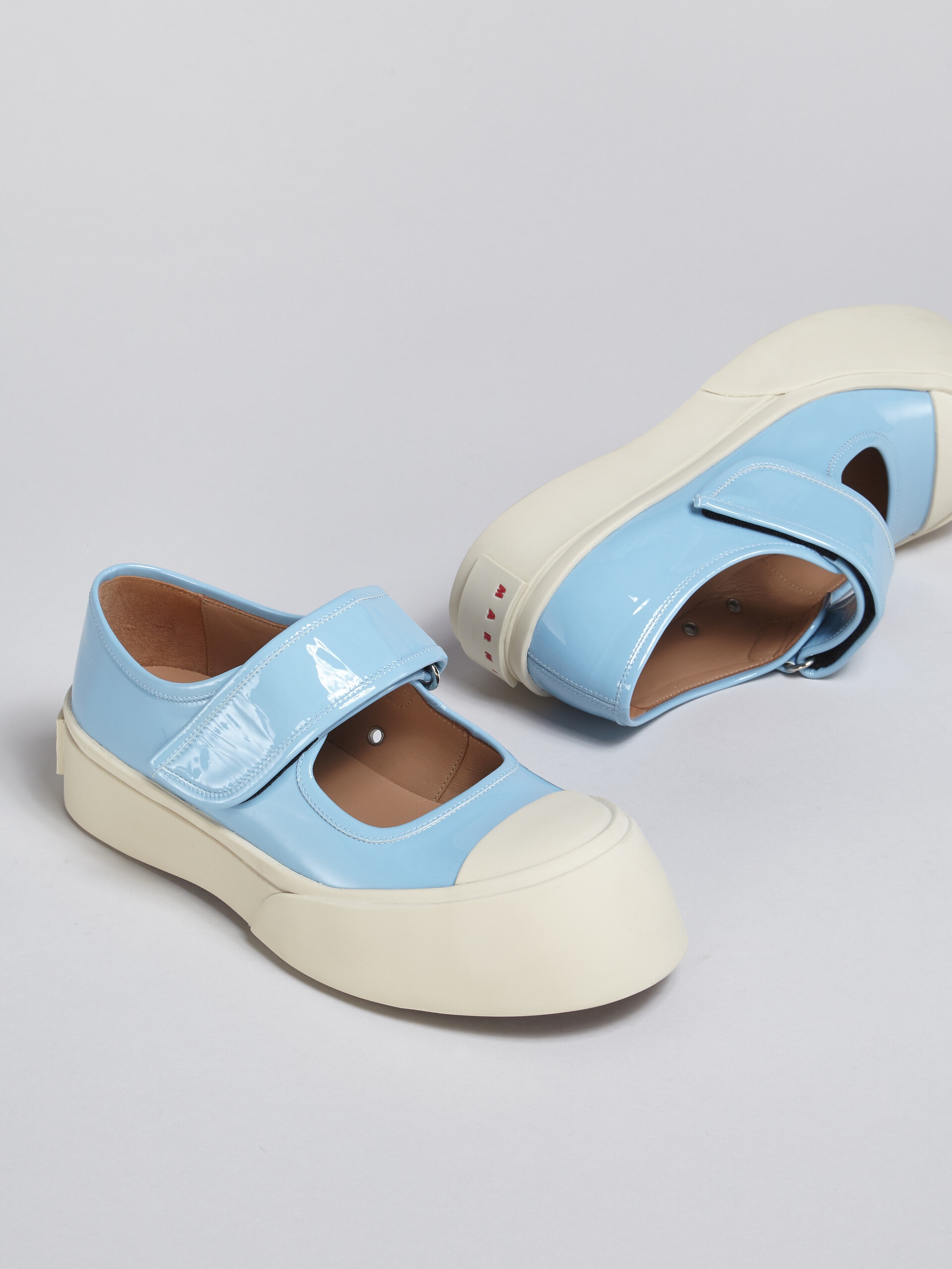 PALE BLUE PATENT LEATHER PABLO MARY-JANE SNEAKER - 5