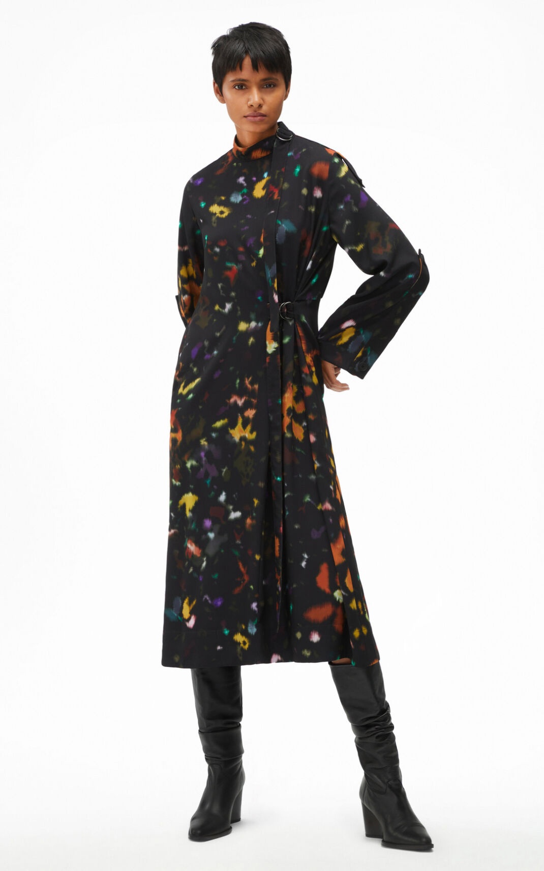'Abstract Floral' tie dress - 2