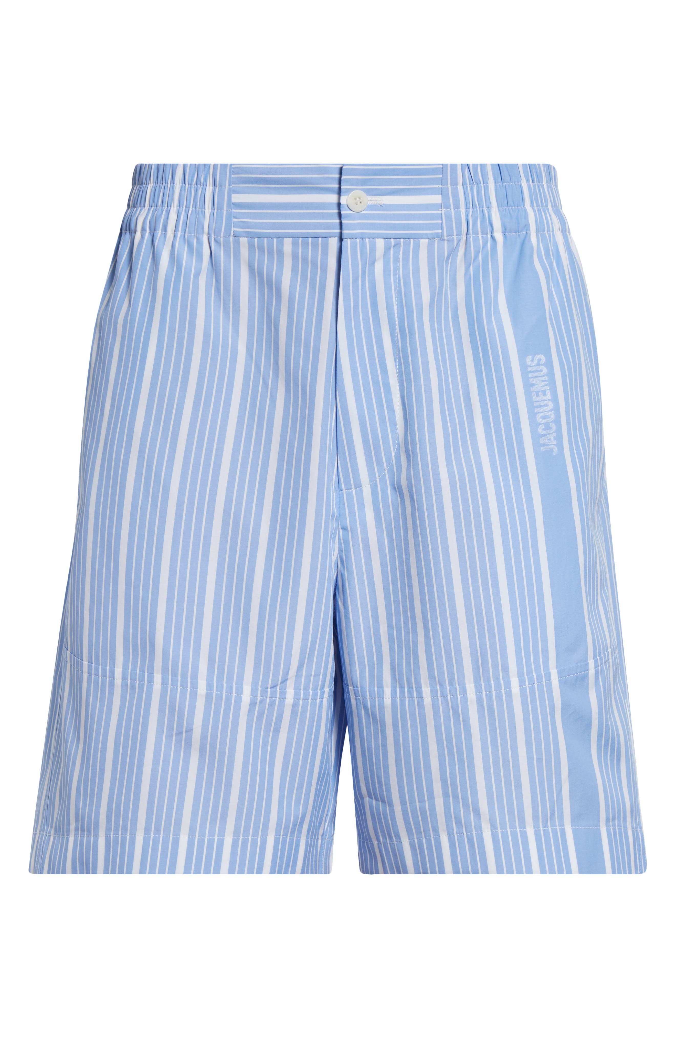 Jacquemus Le Short Aloe Stripe Shorts in Blue at Nordstrom - 6
