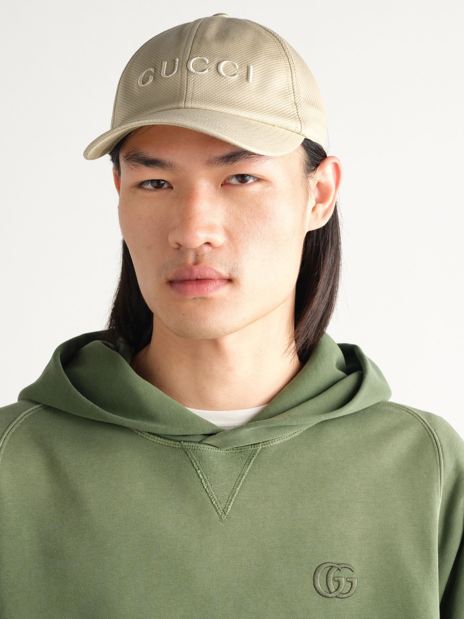 Logo-Embroidered Cotton-Blend Canvas Baseball Cap Cream - 2