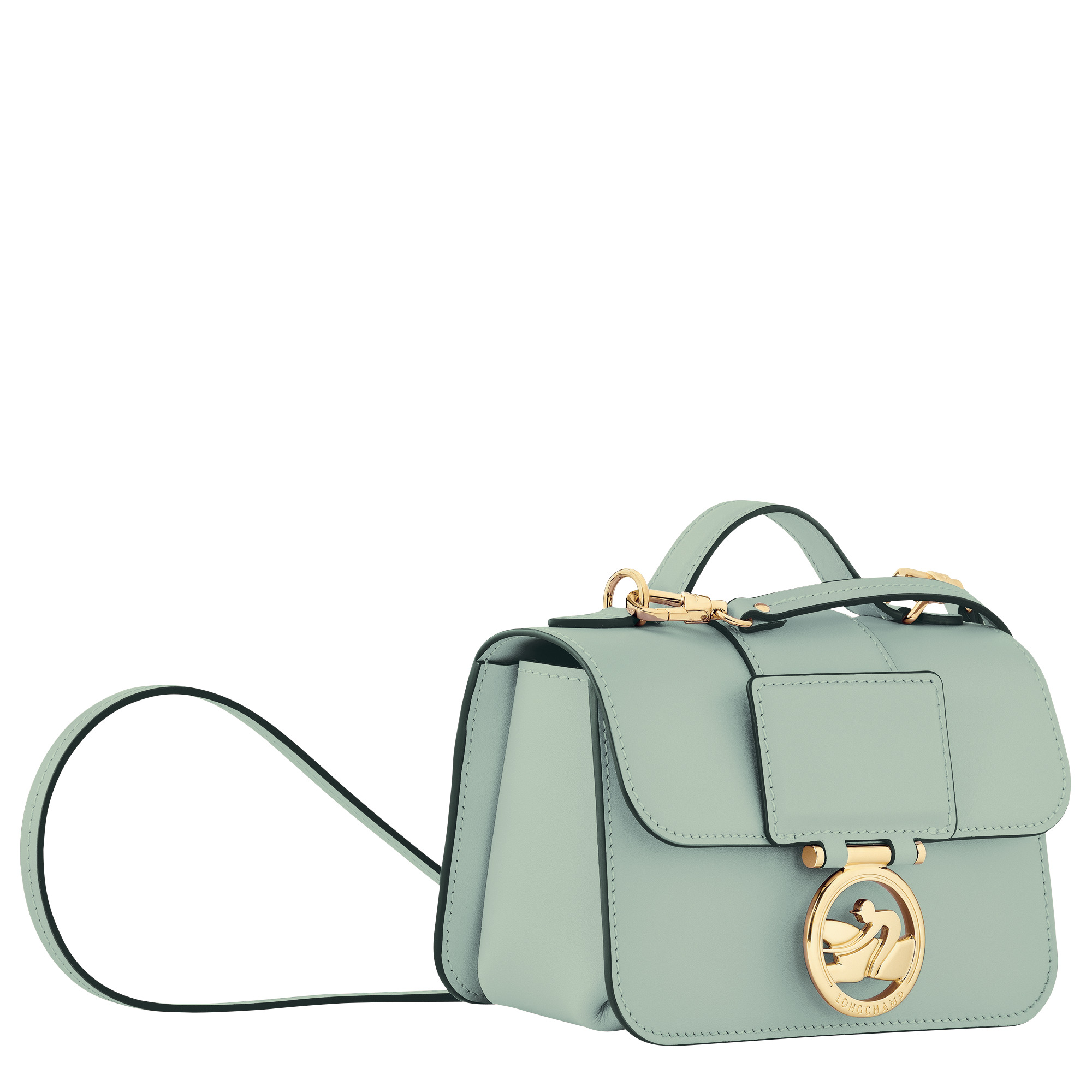 Box-Trot XS Crossbody bag Green-gray - Leather - 3