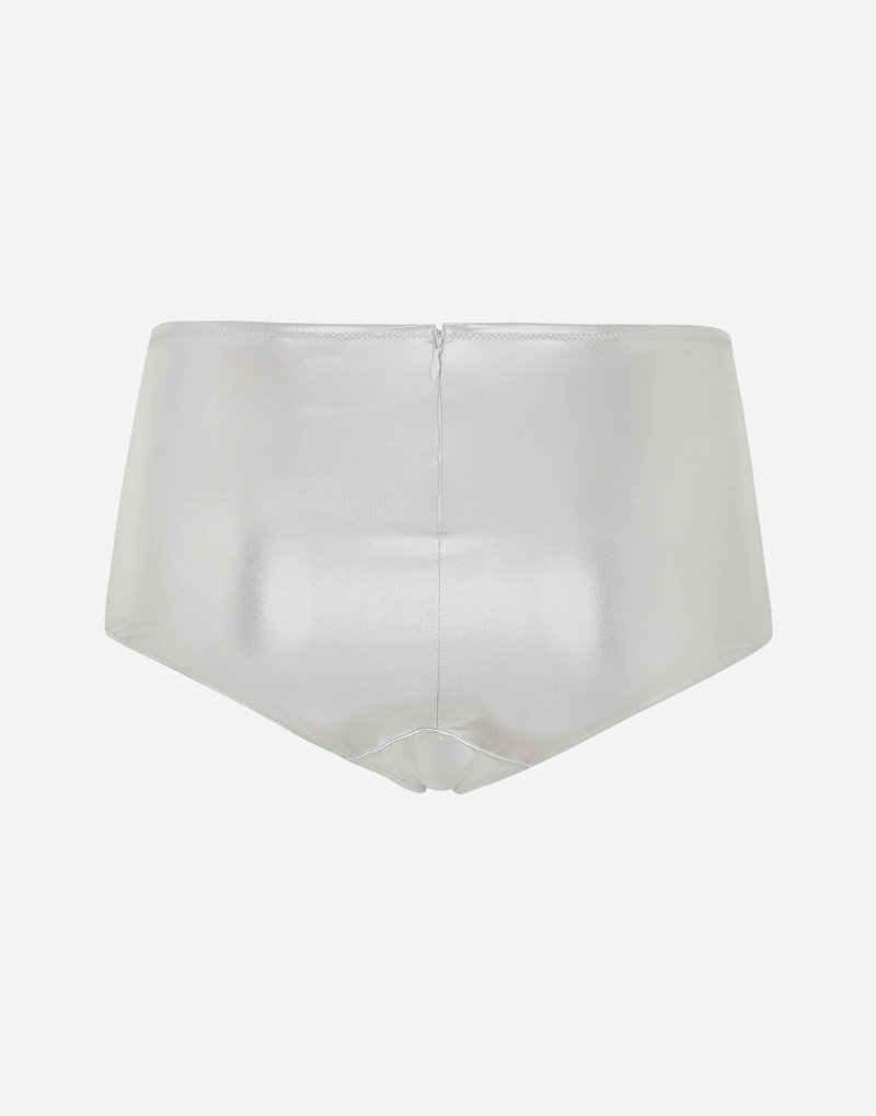 Dolce & Gabbana Foiled jersey low-rise panties outlook