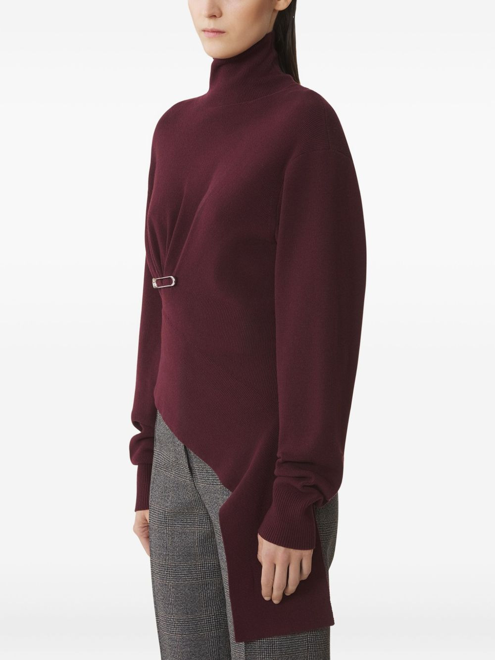 high-neck safety-pin sweater - 3