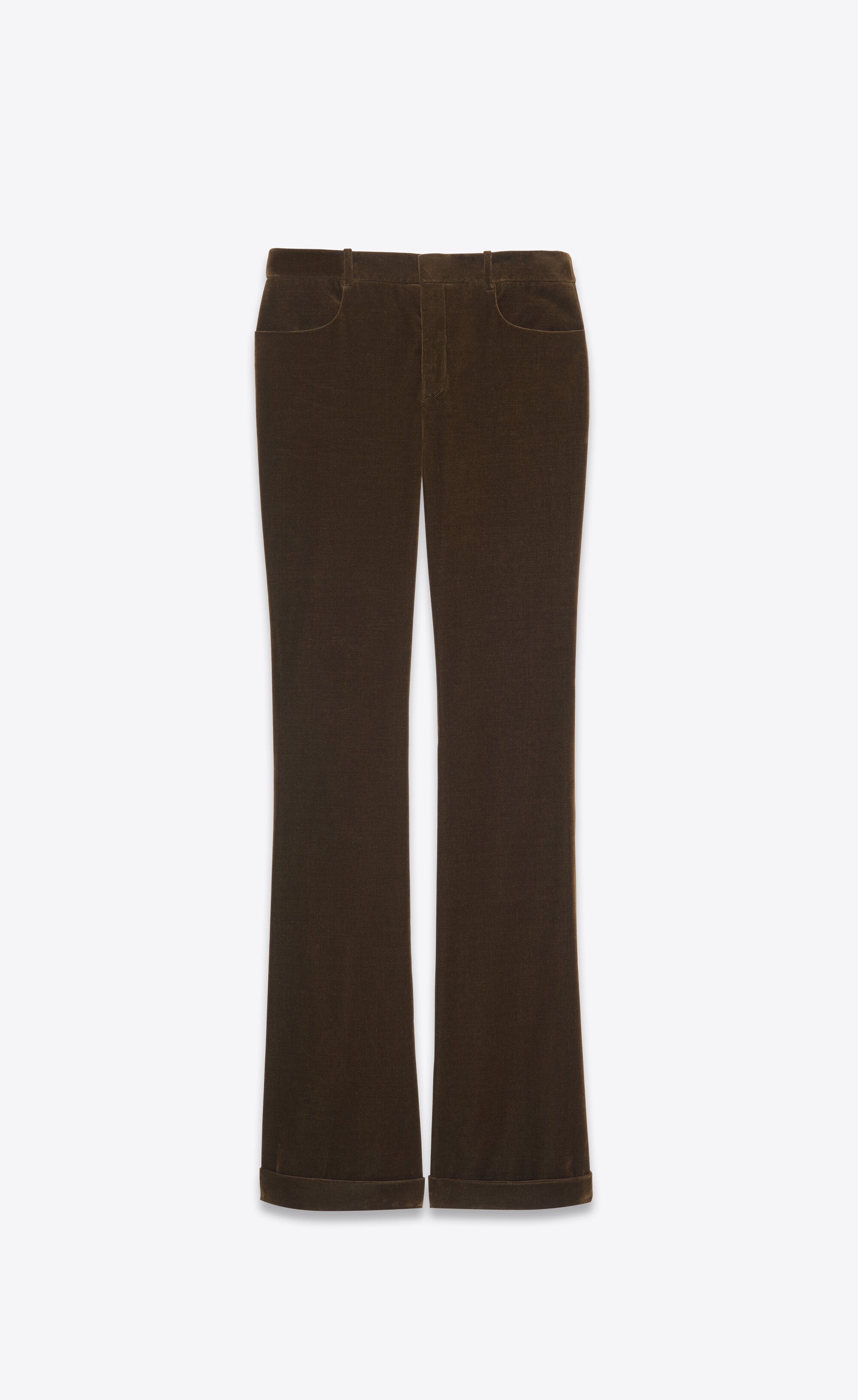 flared pants in velvet - 1