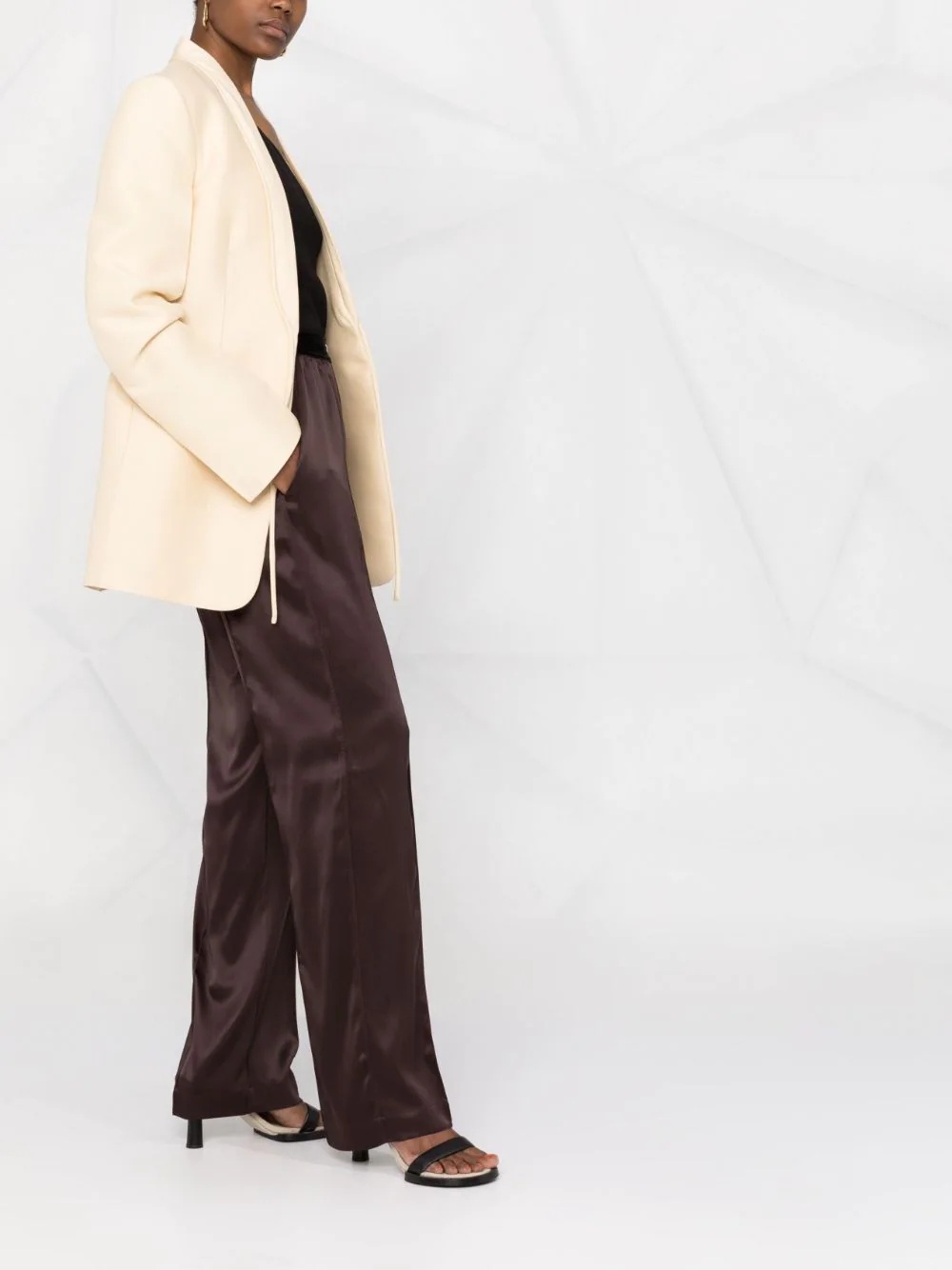 straight-leg silk-blend trousers - 4