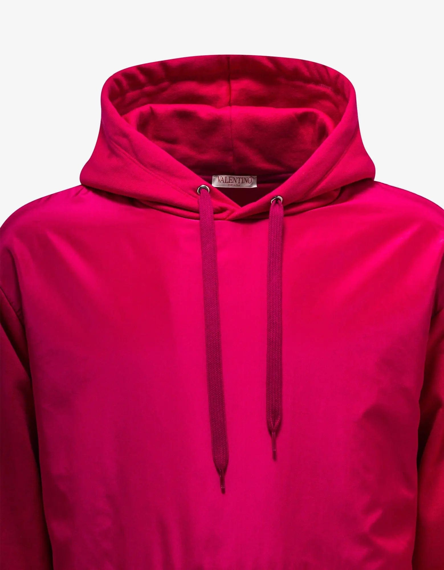 Valentino Pink Washed Taffeta Panel Hoodie - 5
