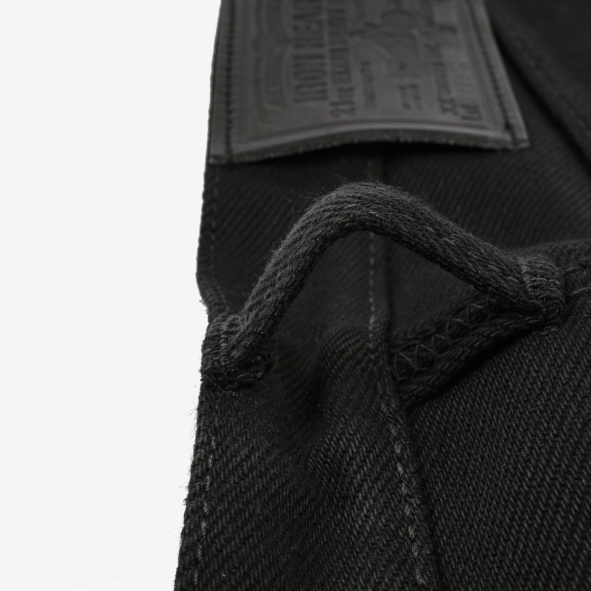 IH-777S-SB 21oz Selvedge Denim Slim Tapered Cut Jeans - Superblack Non-Fade - 10