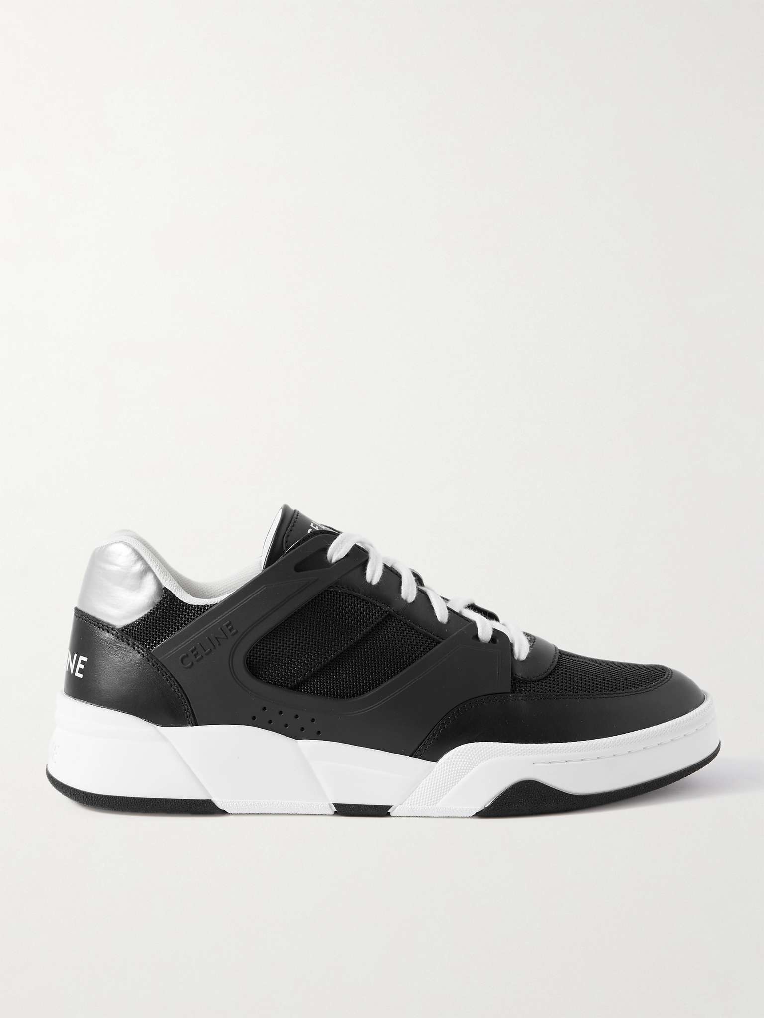 CT-07 Rubber-Trimmed Mesh and Leather Sneakers - 1