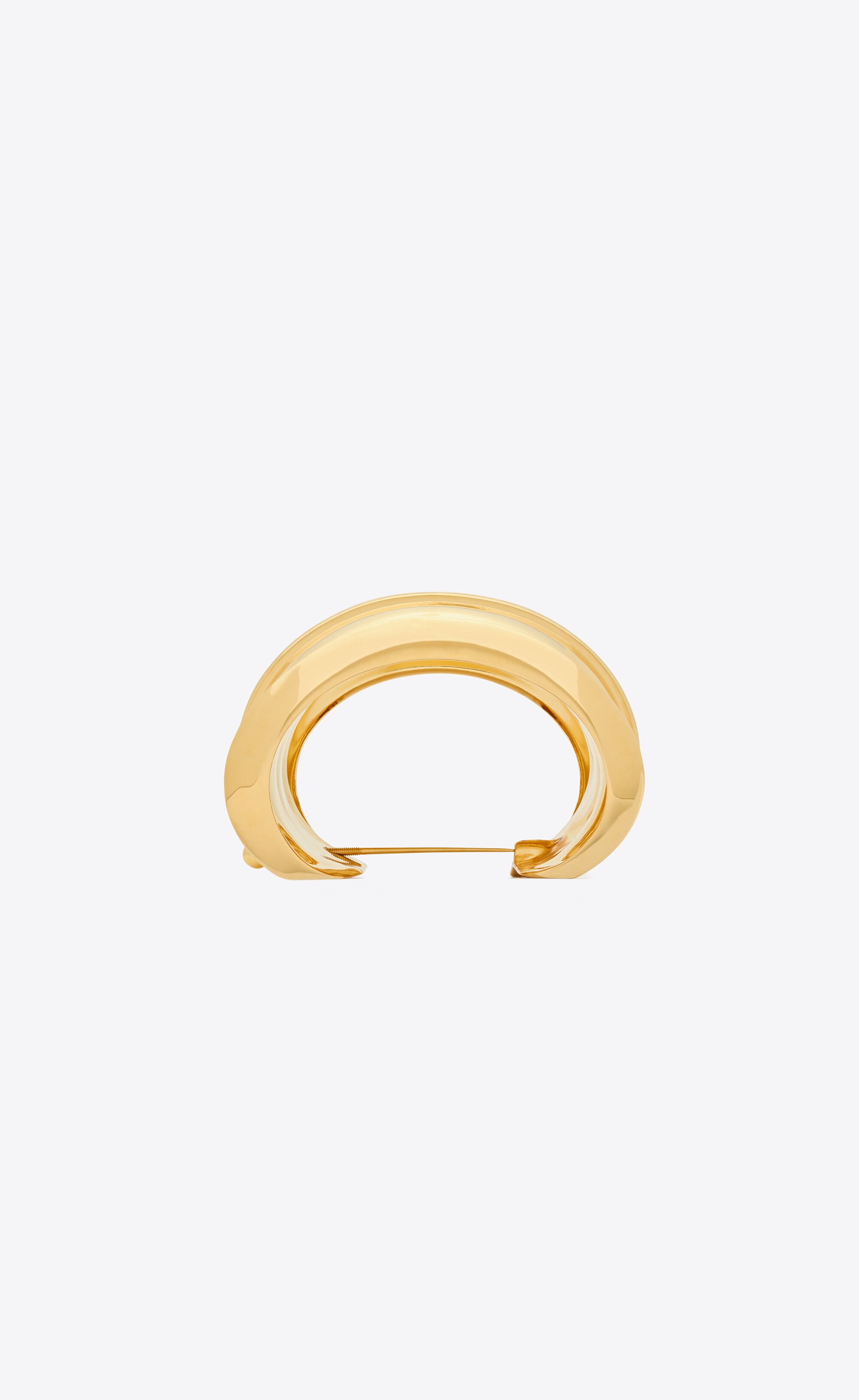 organic bumpy scarf ring in metal - 3