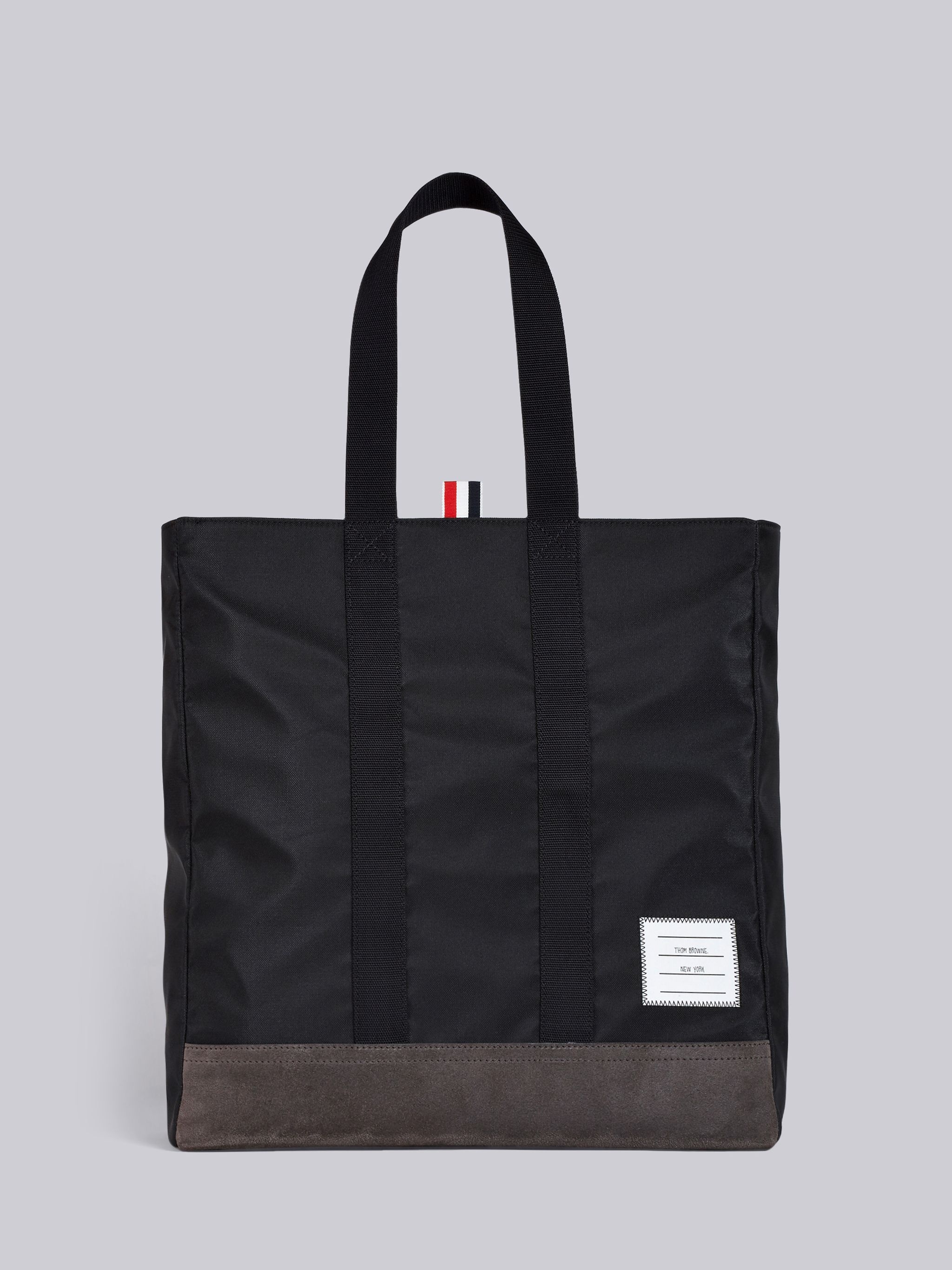 Unstructured Tote Bag In Nylon And Suede - 1