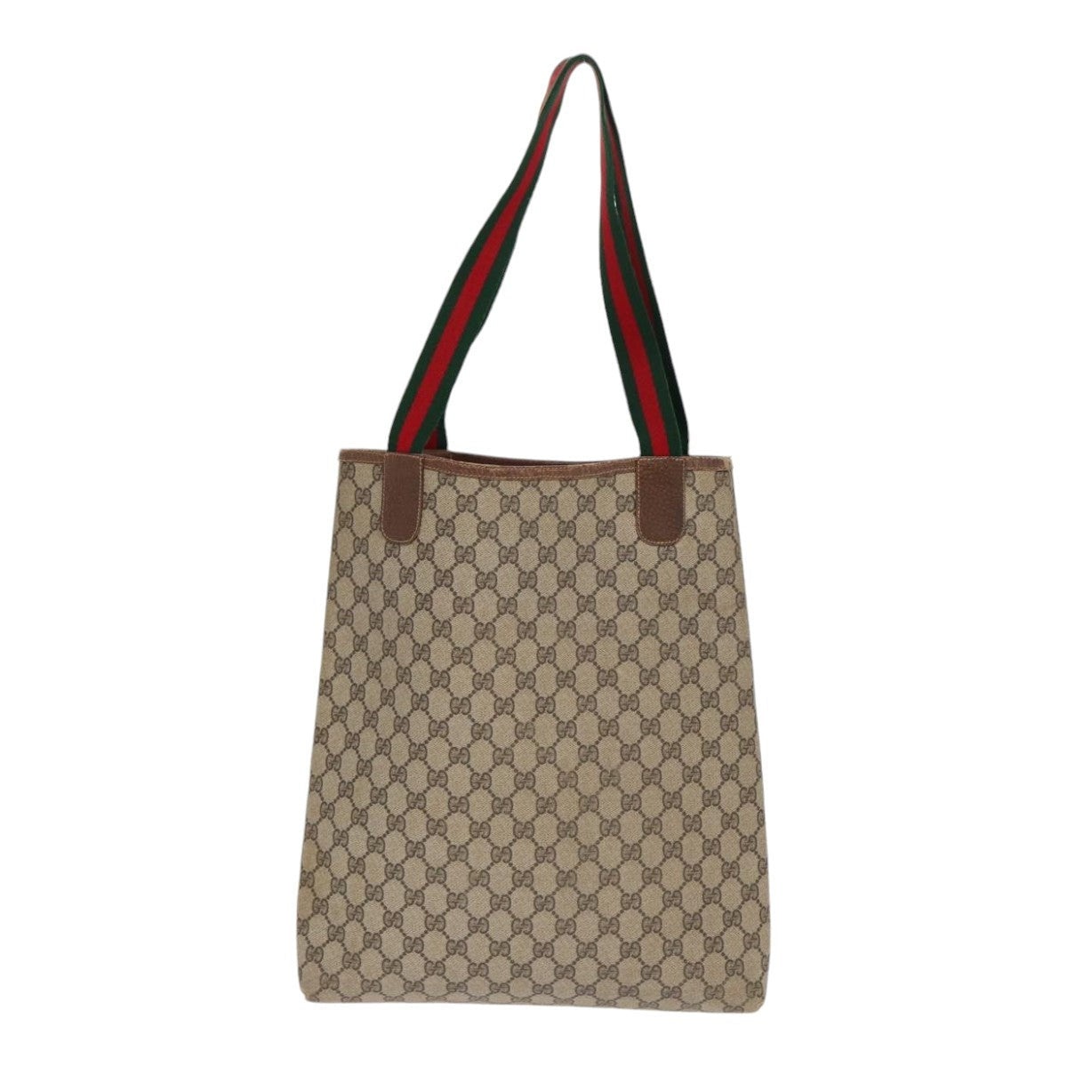 GUCCI GG Supreme Web Sherry Line Tote Bag Pvc Beige 001 080 494 - 2