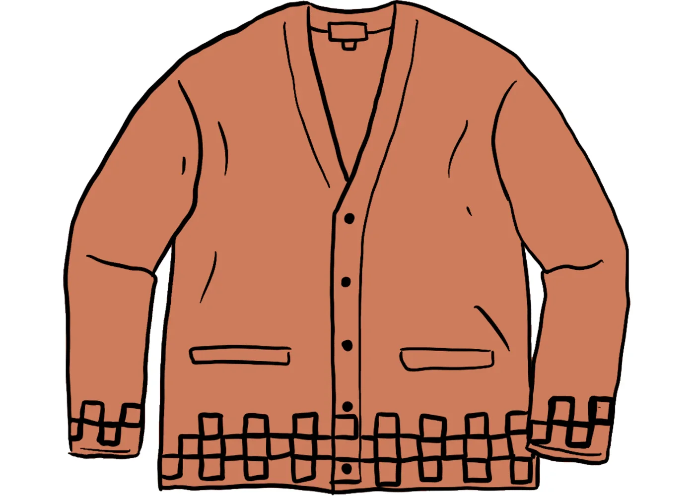 Supreme Brushed Checkerboard Cardigan Camel - 1