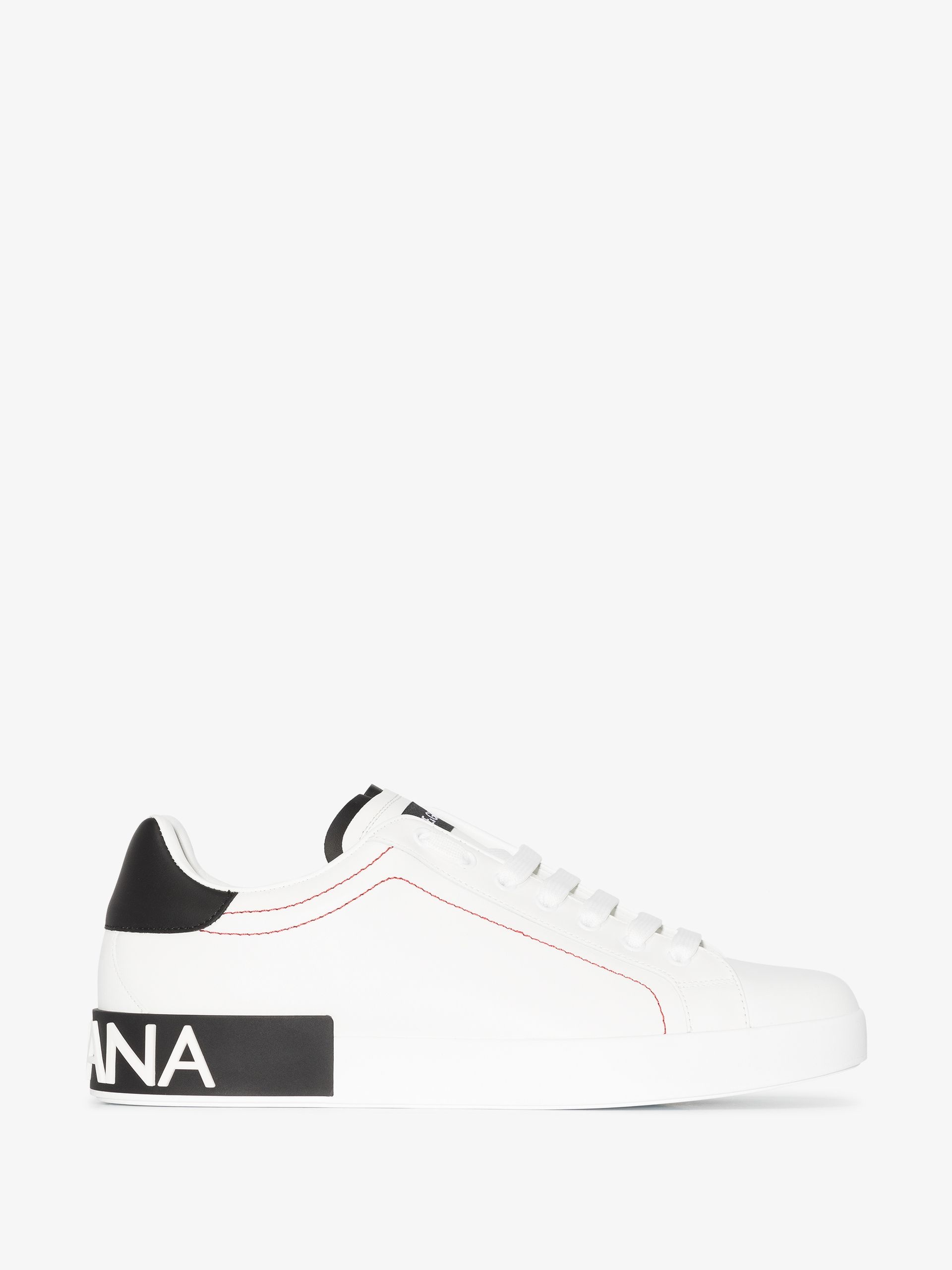 white Portofino leather sneakers - 1