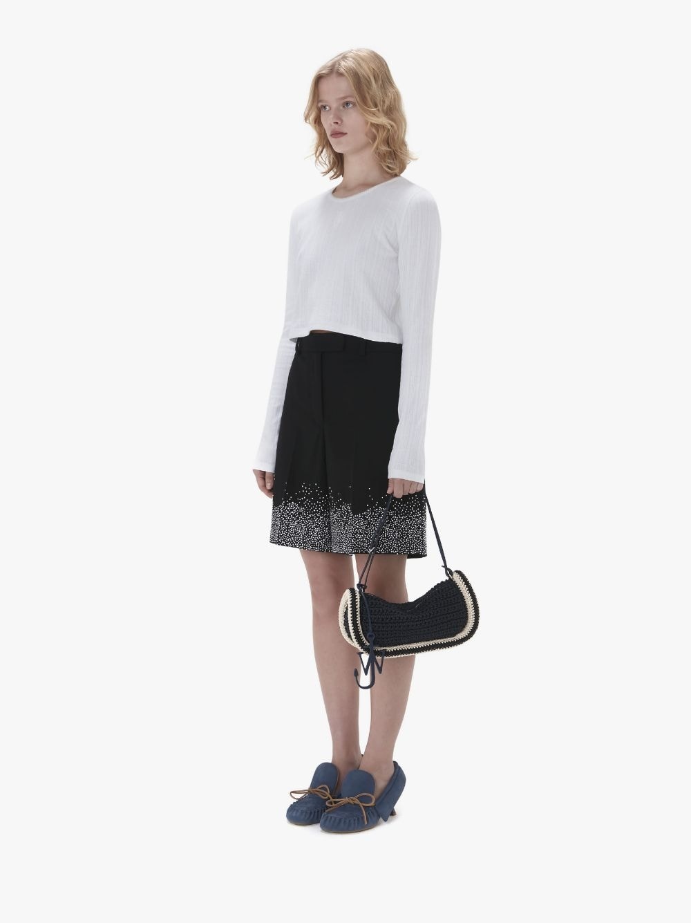CRYSTAL HEM TAILORED SHORTS - 4
