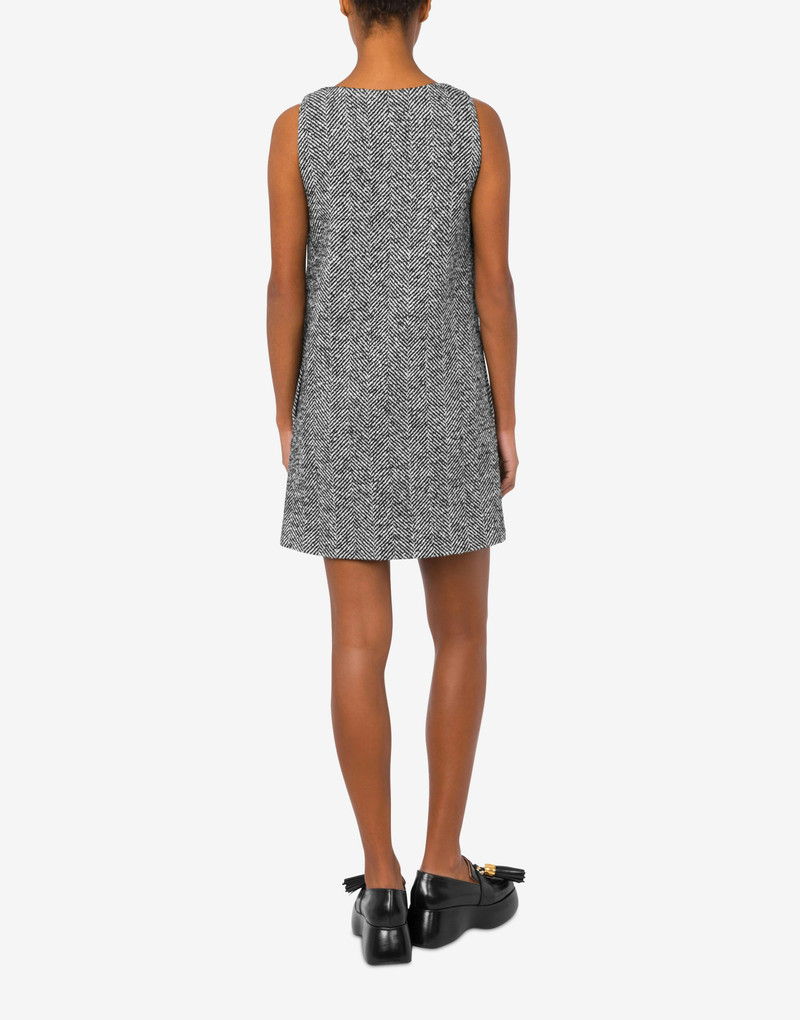 WOOL-BLEND HERRINGBONE DRESS 3