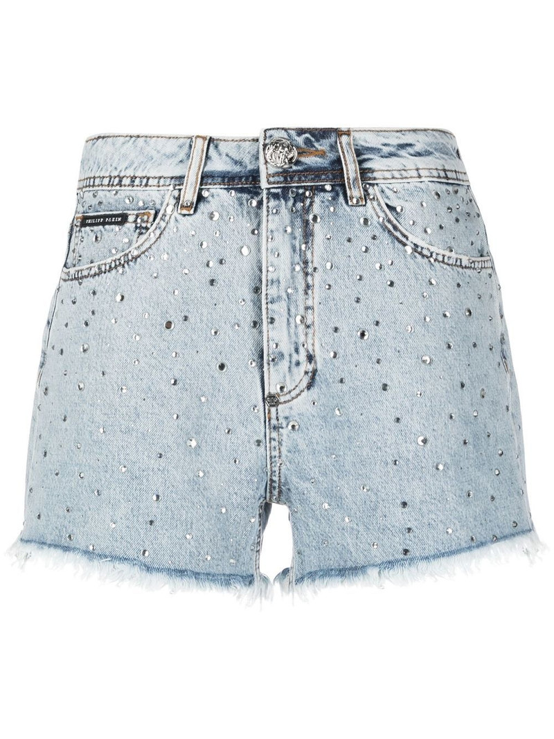 crystal embellished mini shorts 1
