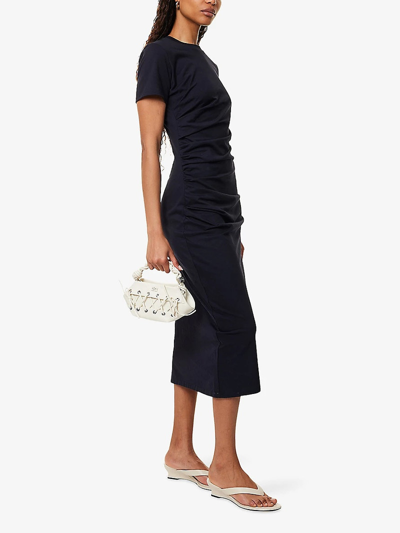 FRAME Twisted Relaxed-Fit Cotton-Jersey Maxi Dress outlook