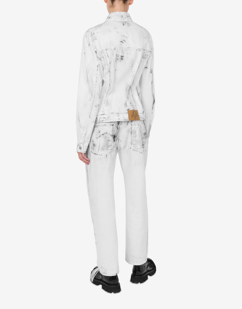 Moschino COTTON BULL JACKET LAUREL CROWN PATCH outlook