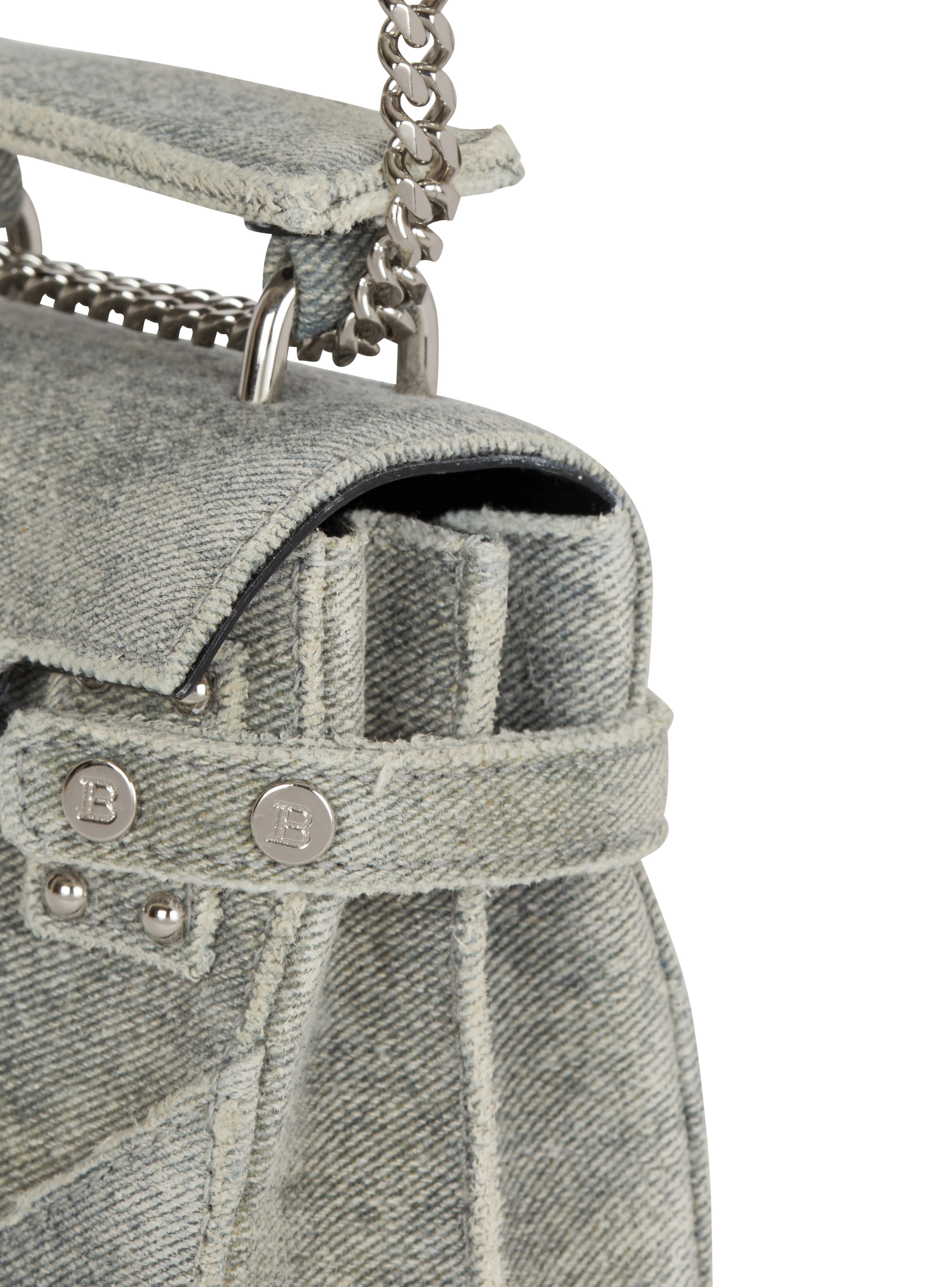 B-Buzz vintage-effect denim mini bag - 5