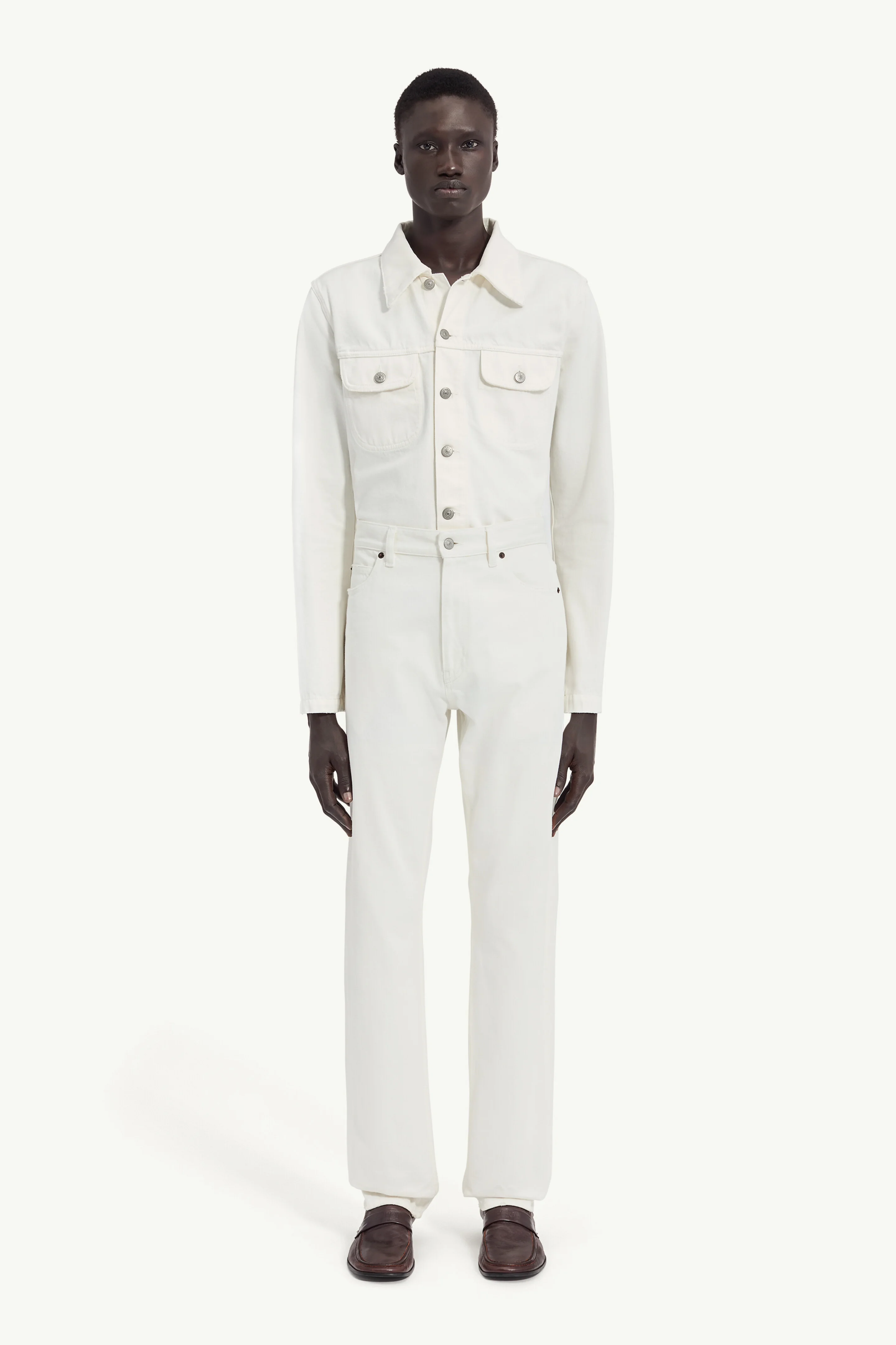 Cotton canvas jeans - 1