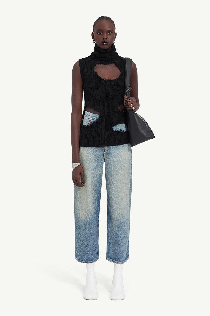 MM6 Maison Margiela Distressed sleeveless jumper outlook