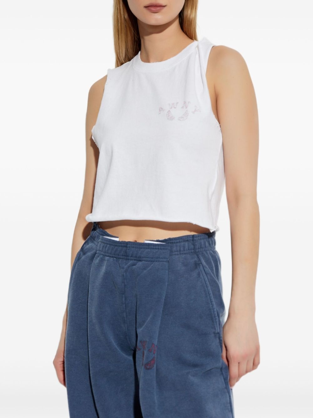 logo-print tank top - 3