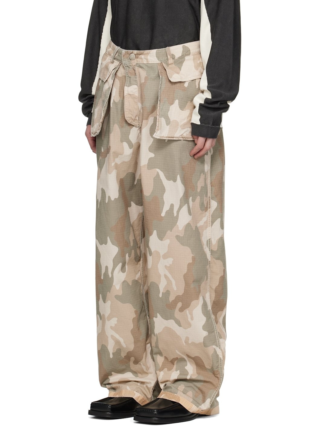 Khaki 'Big Daddy' Reversible Trousers - 4