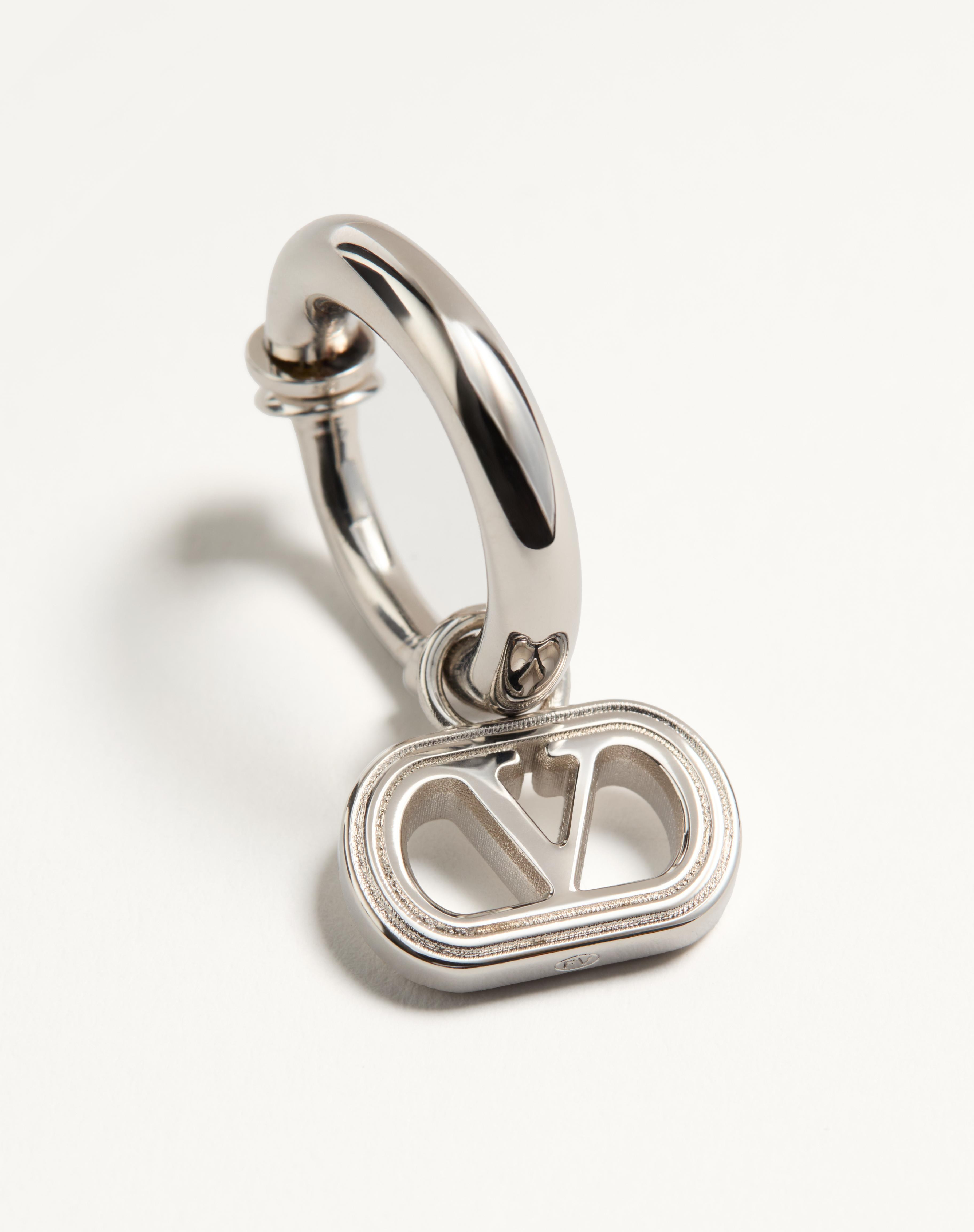 VALENTINO GARAVANI OVALETTE MONO EARRING IN METAL - 3