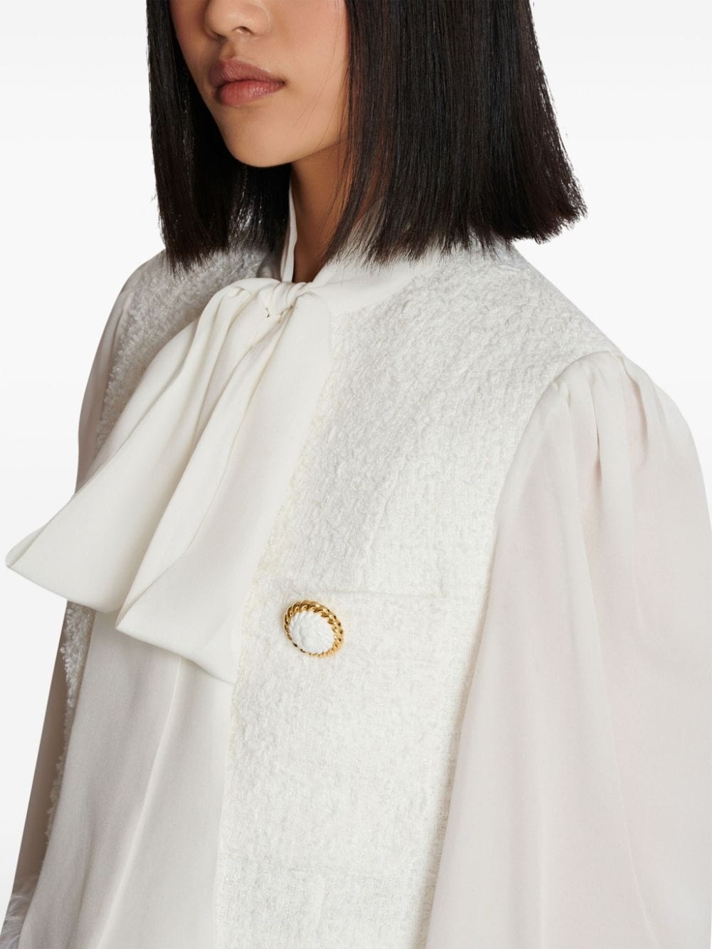 panelled tweed jacket - 7
