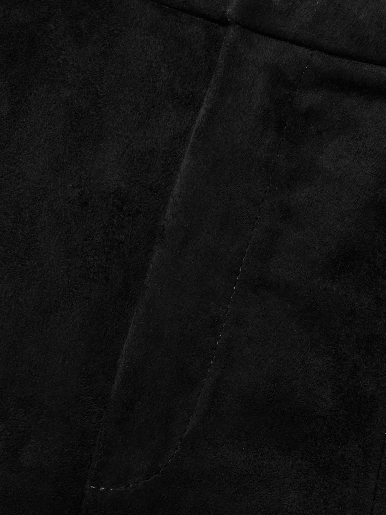 Icham suede straight-leg pants Black - 5