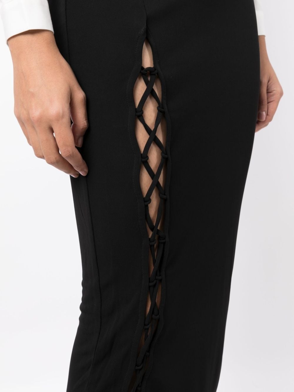 high-waisted lace-up skirt - 5