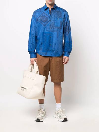 KENZO bandana-print cotton shirt outlook