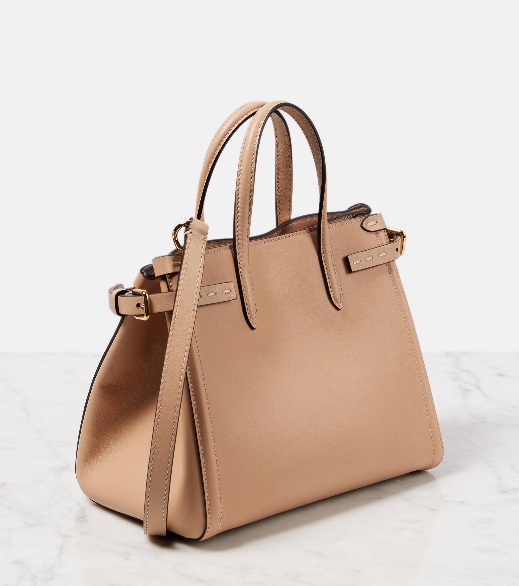 Antibes Small leather tote bag - 4