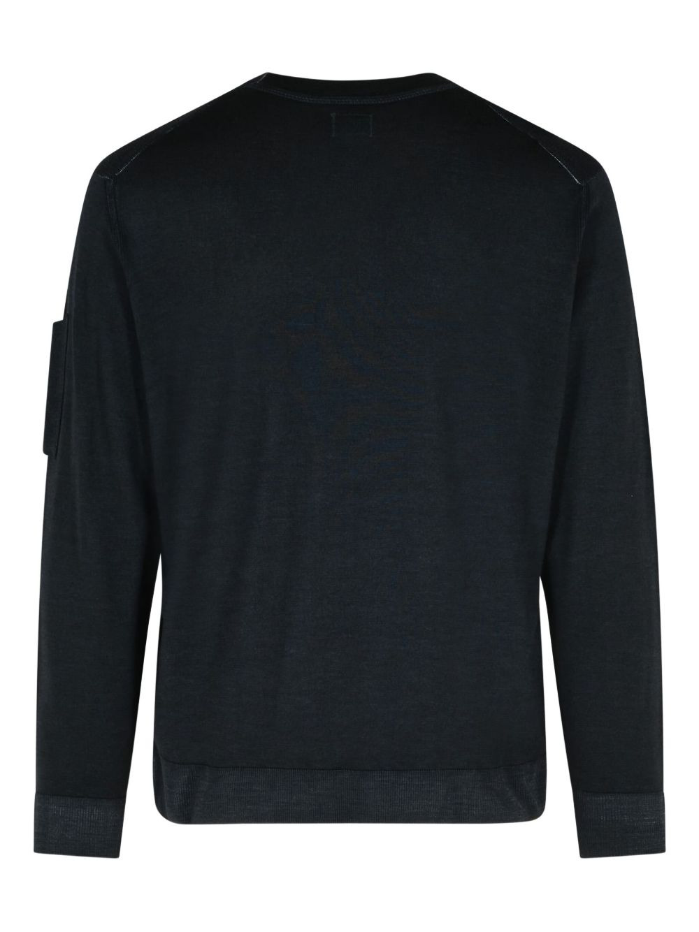 ribbed crew-neck pocket sweater - 4