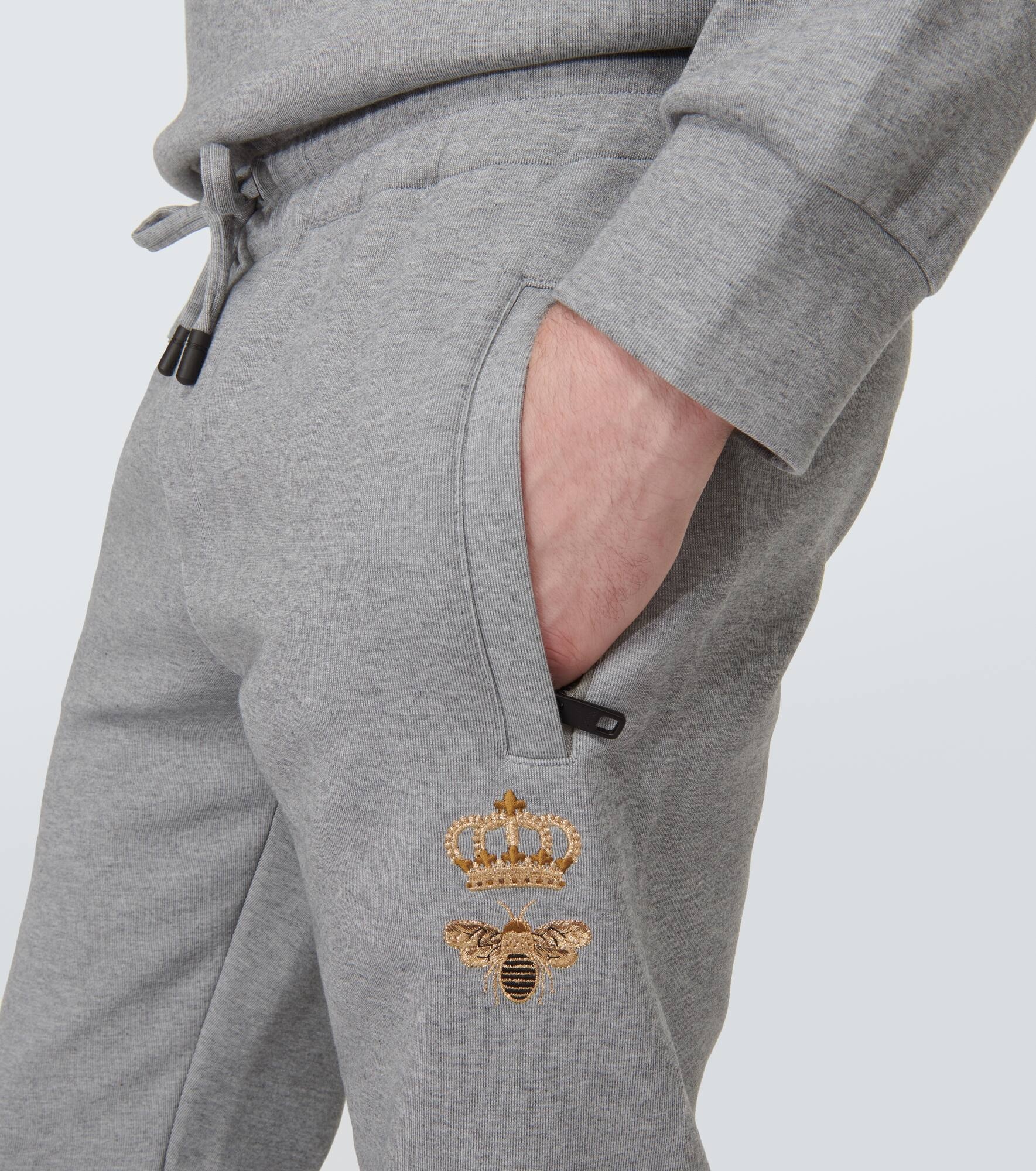 Cotton-blend sweatpants - 5